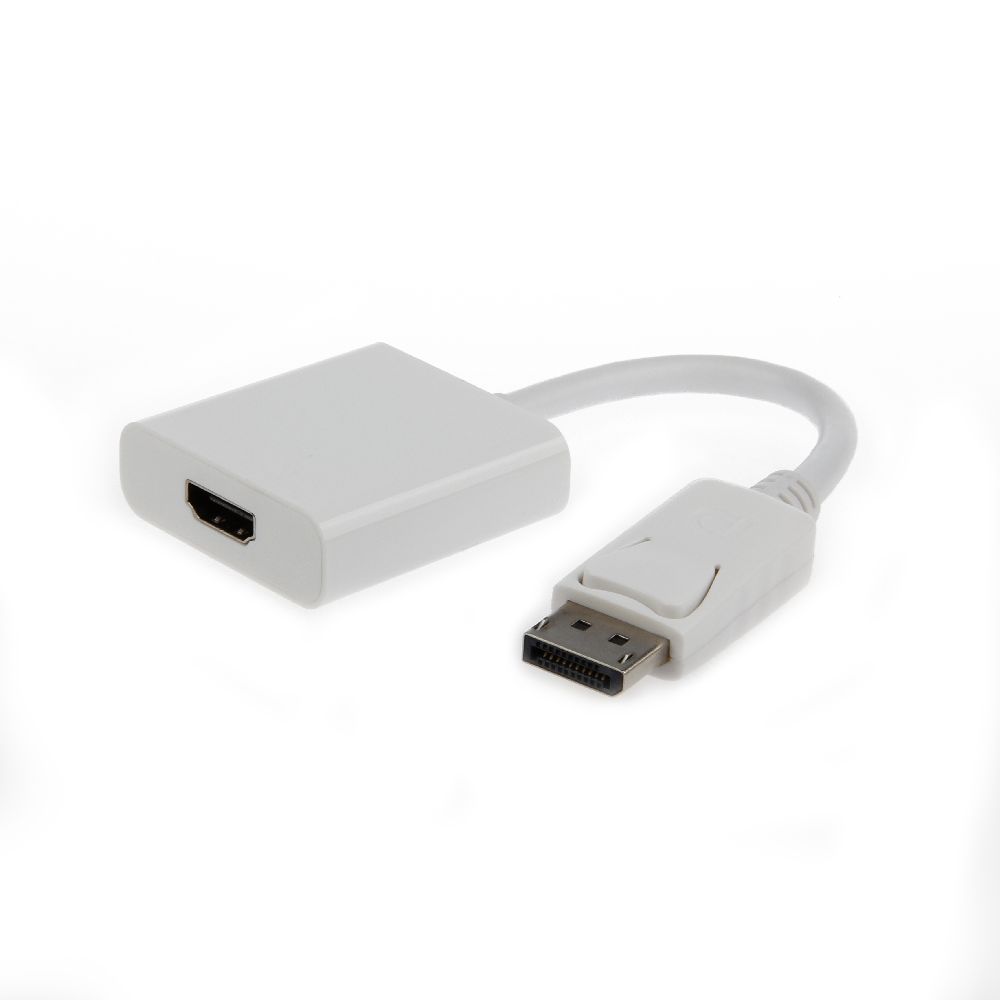 DisplayPort M - HDMI F adapterkabel 10 cm wit-A-DPM-HDMIF-002-W