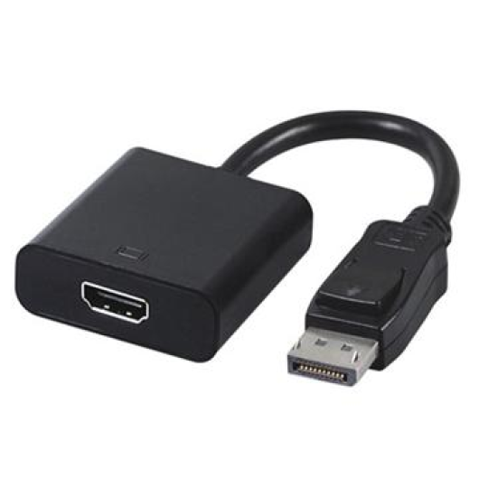 DisplayPort M - HDMI F adapterkabel 10 cm zwart-A-DPM-HDMIF-002