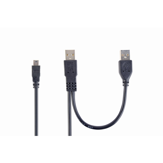 Dubbele USB A naar Mini-USB kabel