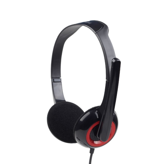 Headset zwart-rood-MHS-002