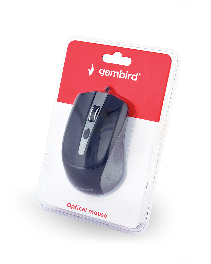 Optische muis USB zwart/antraciet-MUS-4B-01-GB