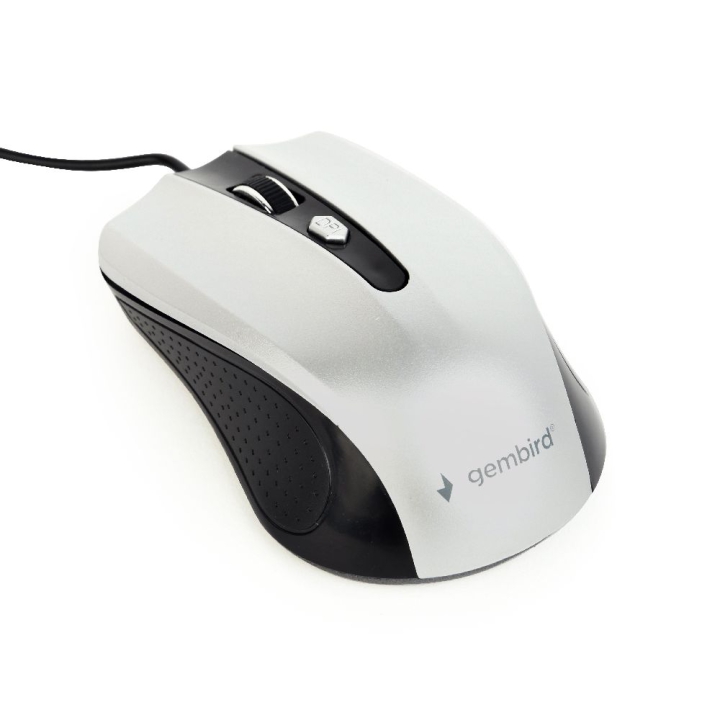 Optische muis USB zwart/zilver-MUS-4B-01-BS