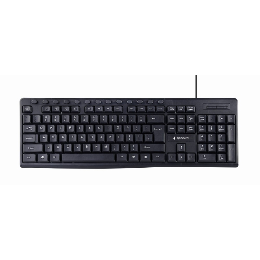 Multimedia toetsenbord zwart USB US Layout-KB-UM-107-DE
