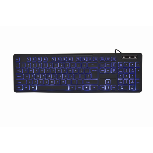 Multimedia toetsenbord (zwart) met BackLight-KB-UML3-02